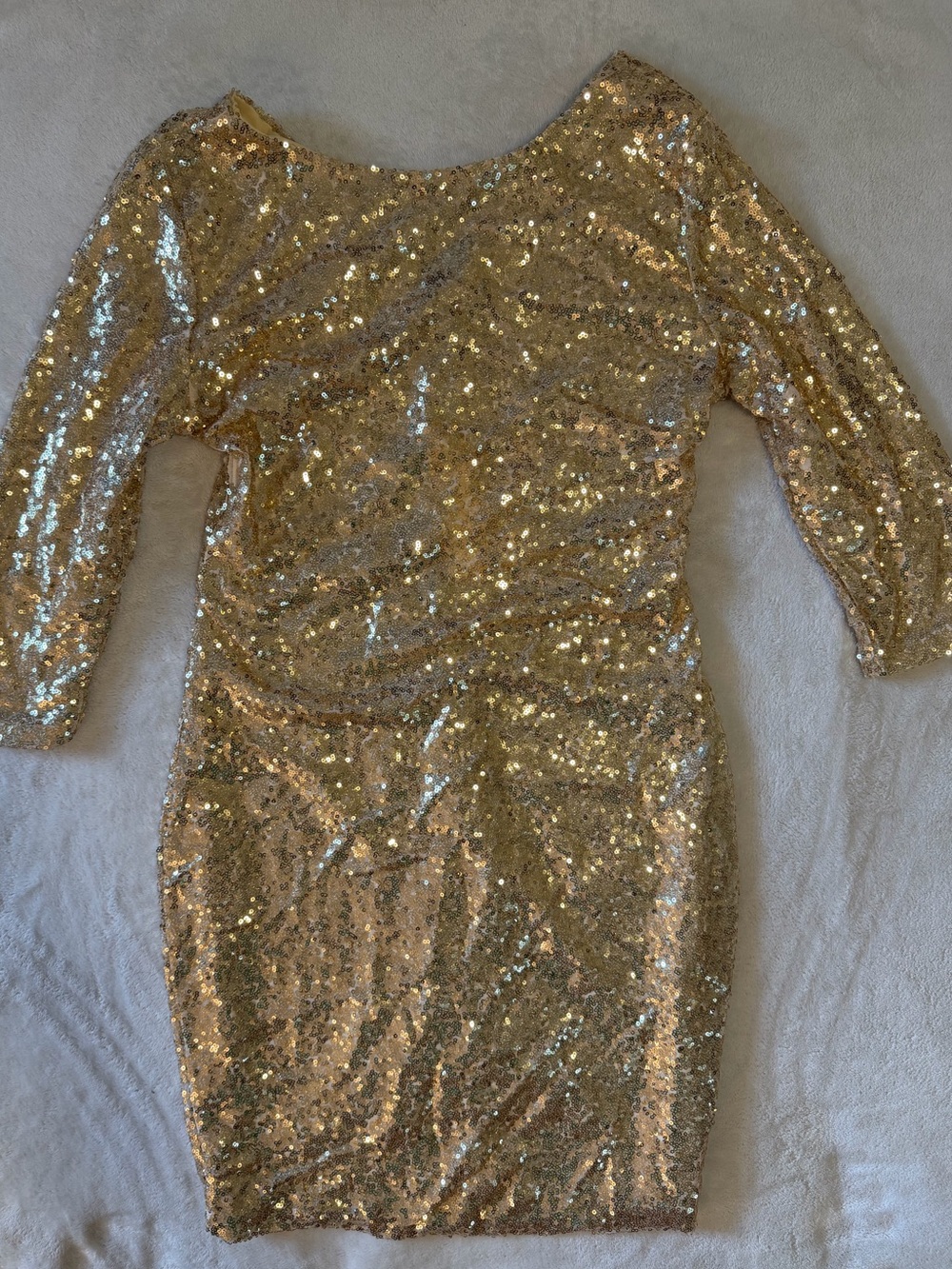 Gold Sequin Bodycon Dress